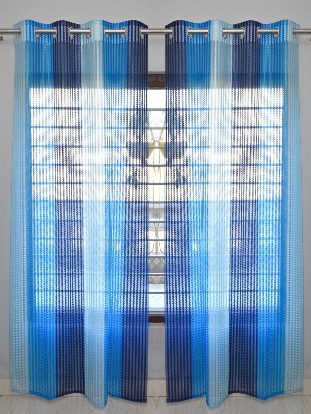 Homefab India Unisex Blue Curtains and Sheers Price in India