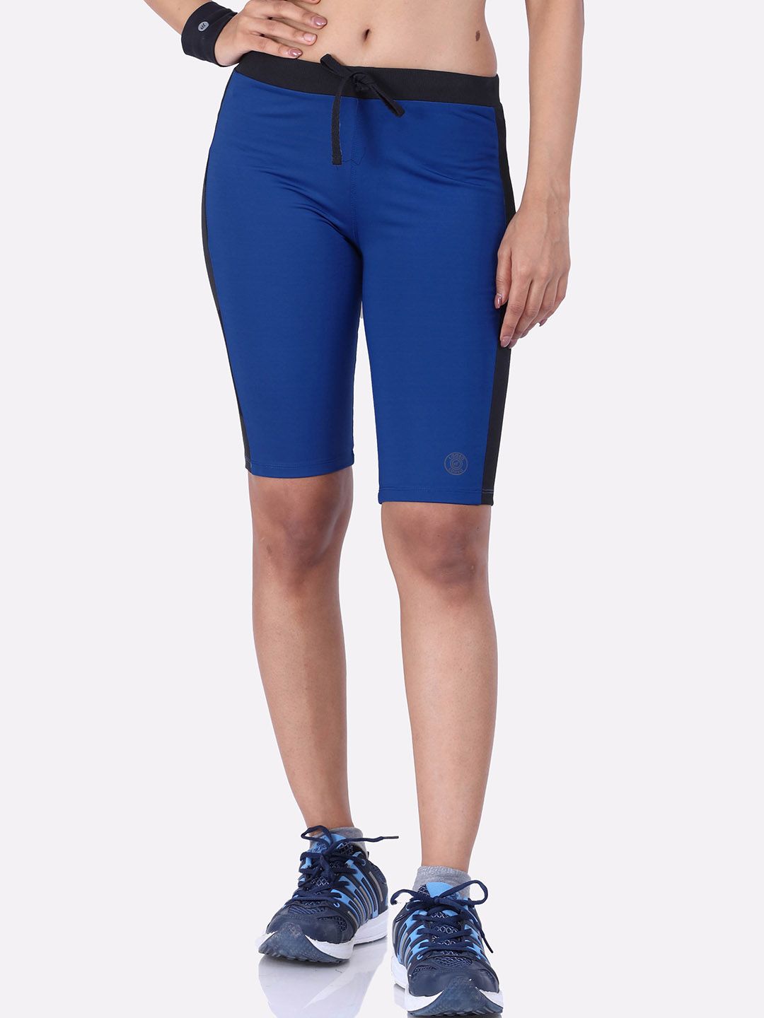 LAASA SPORTS Women Blue Slim Fit Rapid Dry Running Sports Shorts Price in India