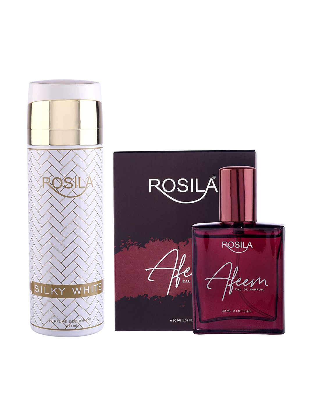 ROSILA Set of Afeem Eau De Parfum 30 ml & Silky White Deodorant 200 ml Price in India