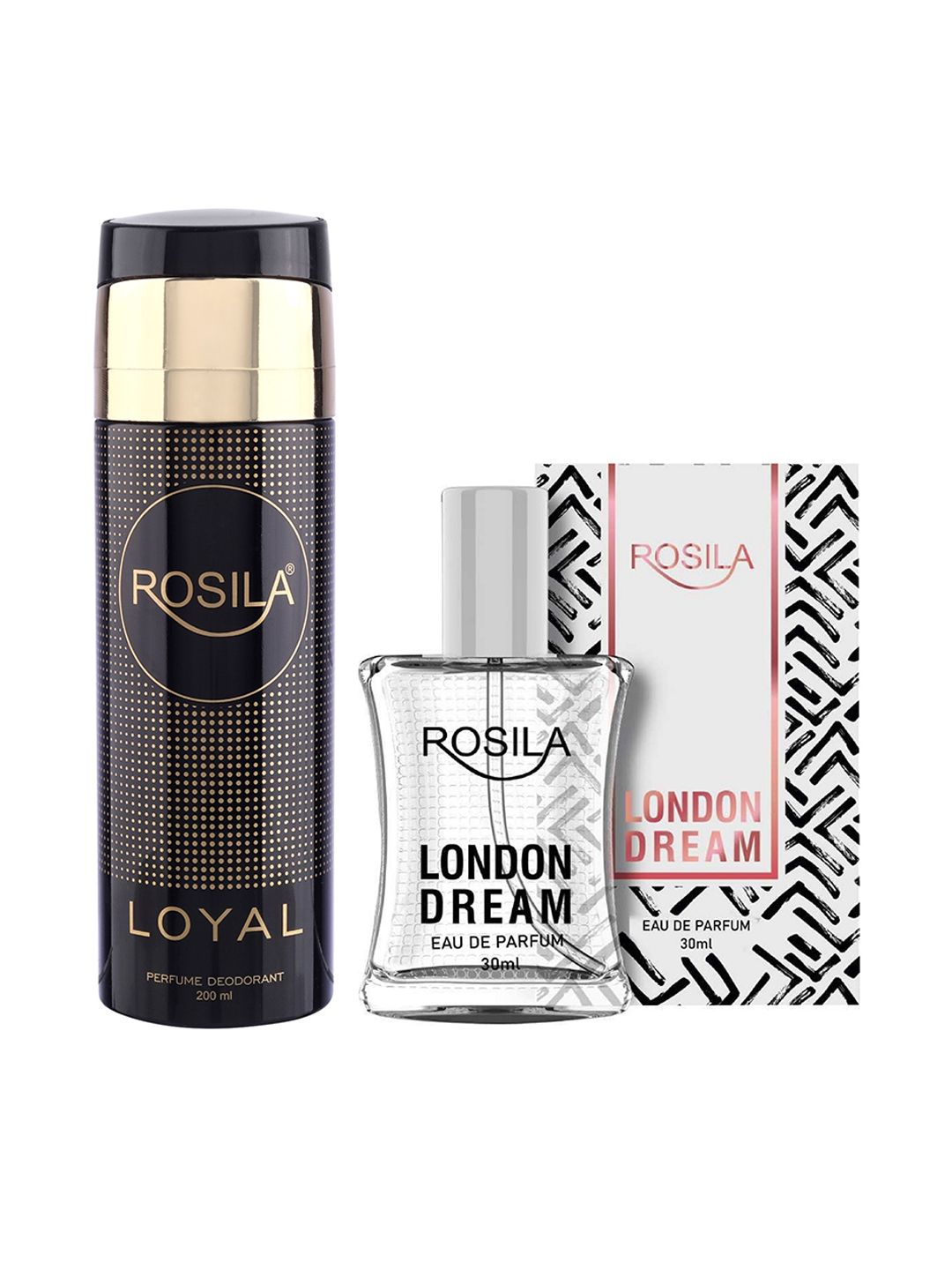 ROSILA Set of London Dreams Eau De Parfum 30 ml & Loyal Deodorant 200 ml Price in India