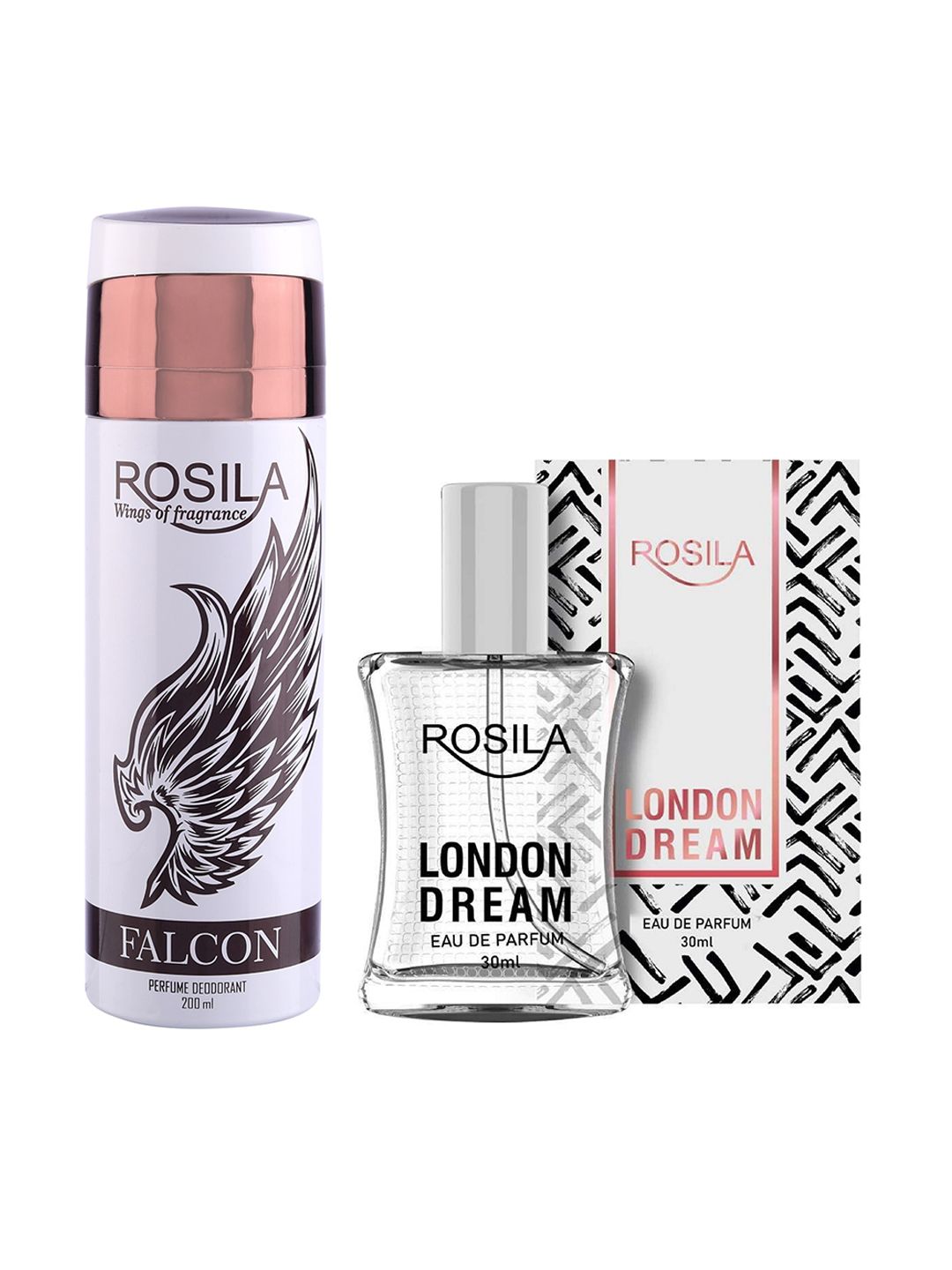 ROSILA Set of London Dream Eau De Parfum 30 ml & Flacon Deodorant 200 ml Price in India