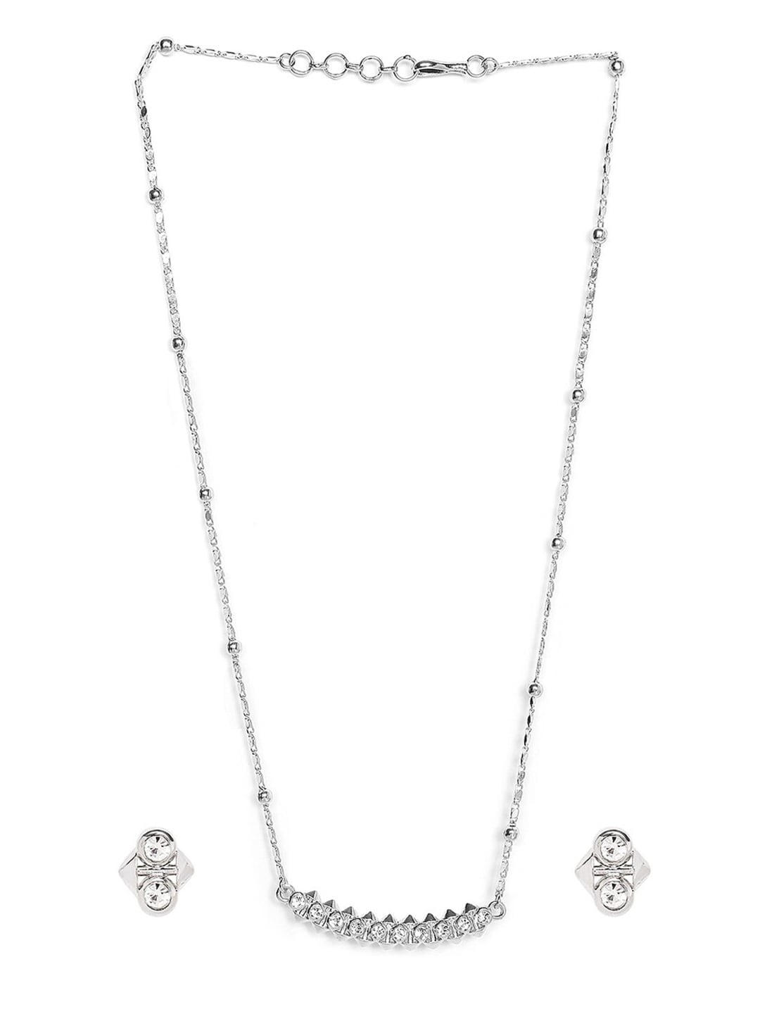 Mahi Women Silver Necklace and Chains Price in India