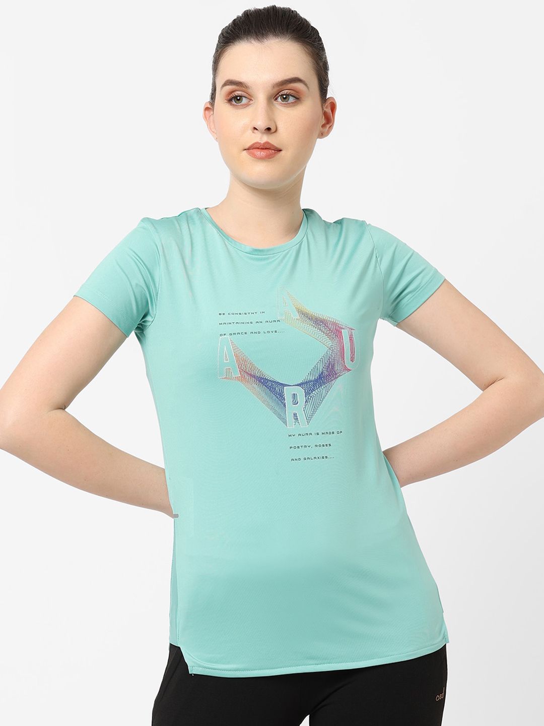 Sweet Dreams Women Blue Printed Lounge Tshirts Price in India