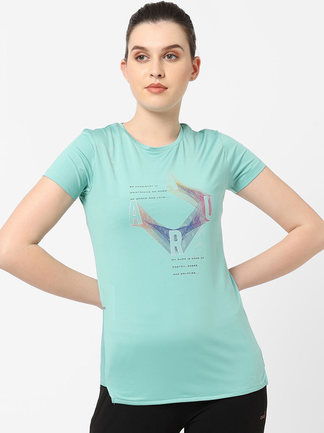 Sweet Dreams Women Blue Printed Lounge Tshirts Price in India