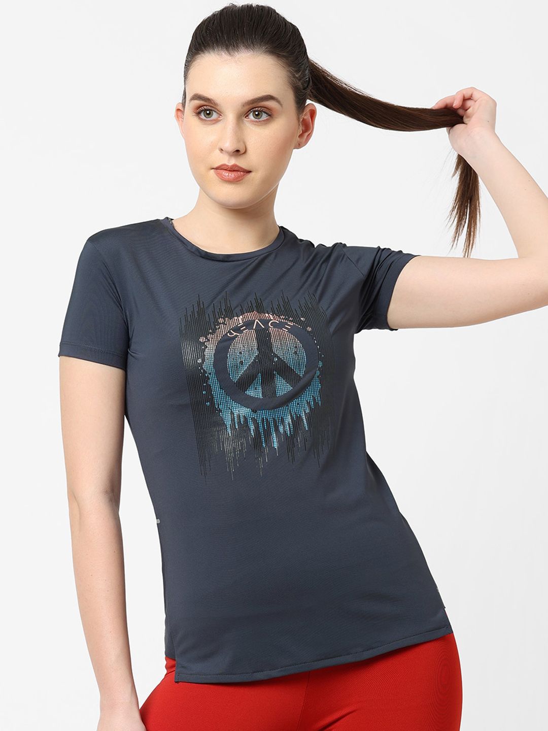 Sweet Dreams Women Grey Printed Lounge T-Shirts Price in India