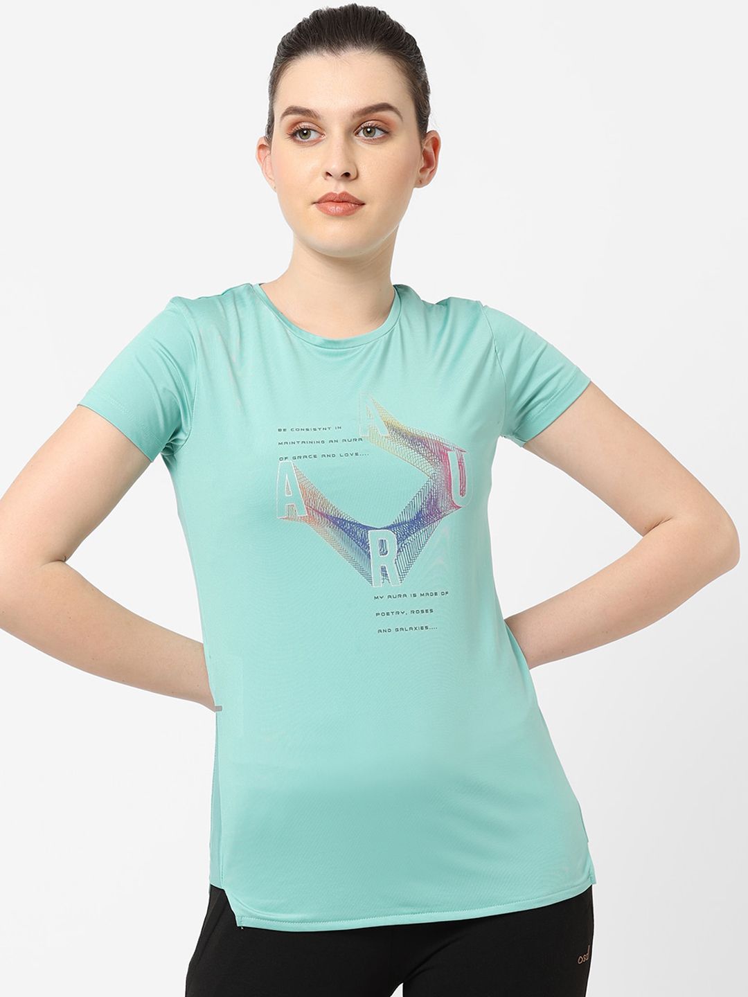 Sweet Dreams Women Blue Printed Lounge T-shirt Price in India
