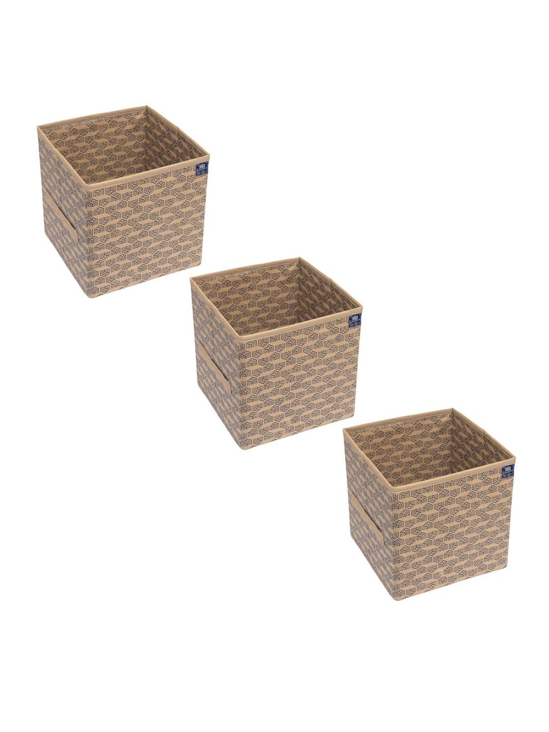 HOMESTRAP Set of 3 Foldable Storage Cube Organiser Box Price in India
