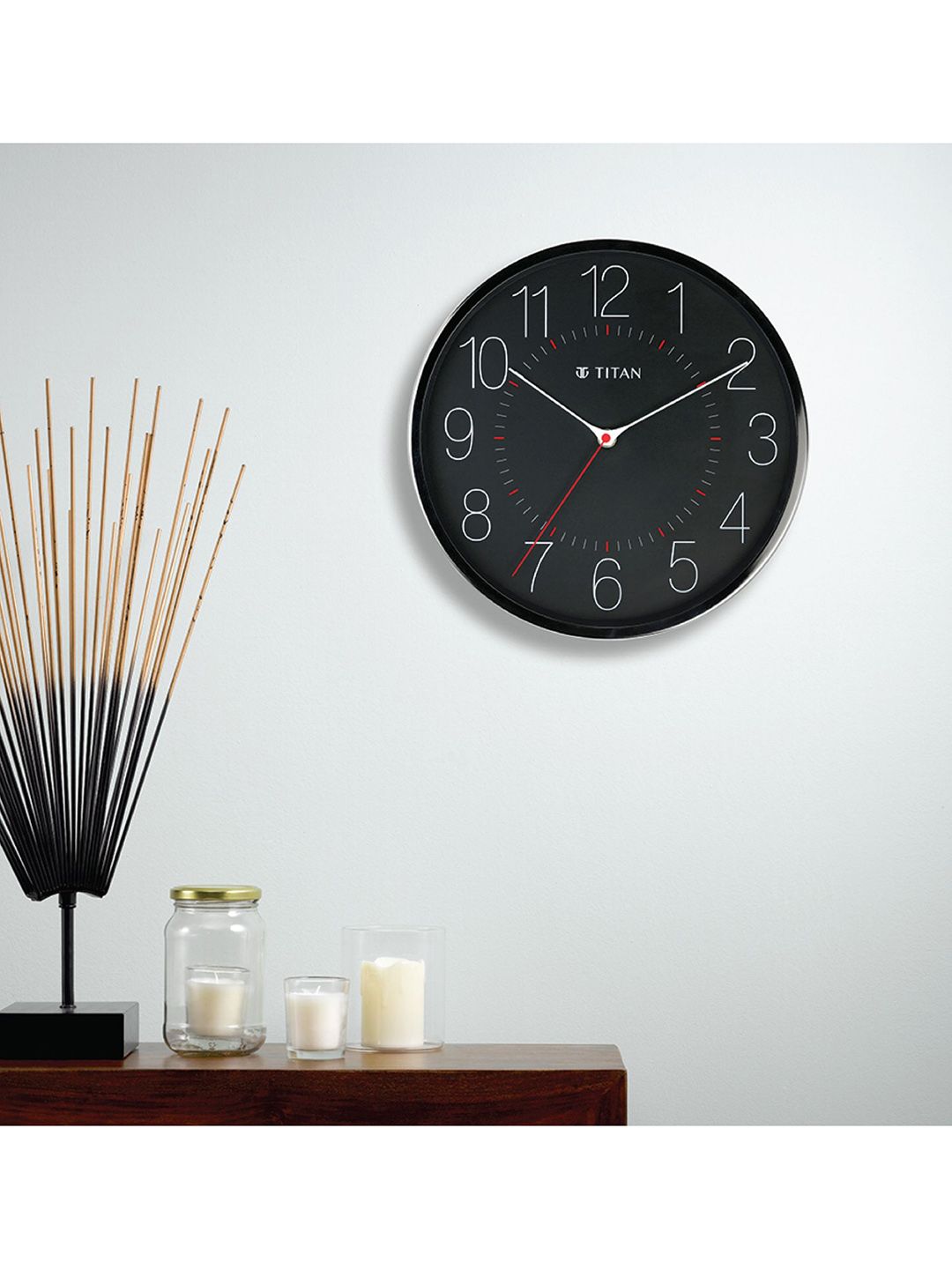 Titan Black Contemporary Wall Clock Price in India