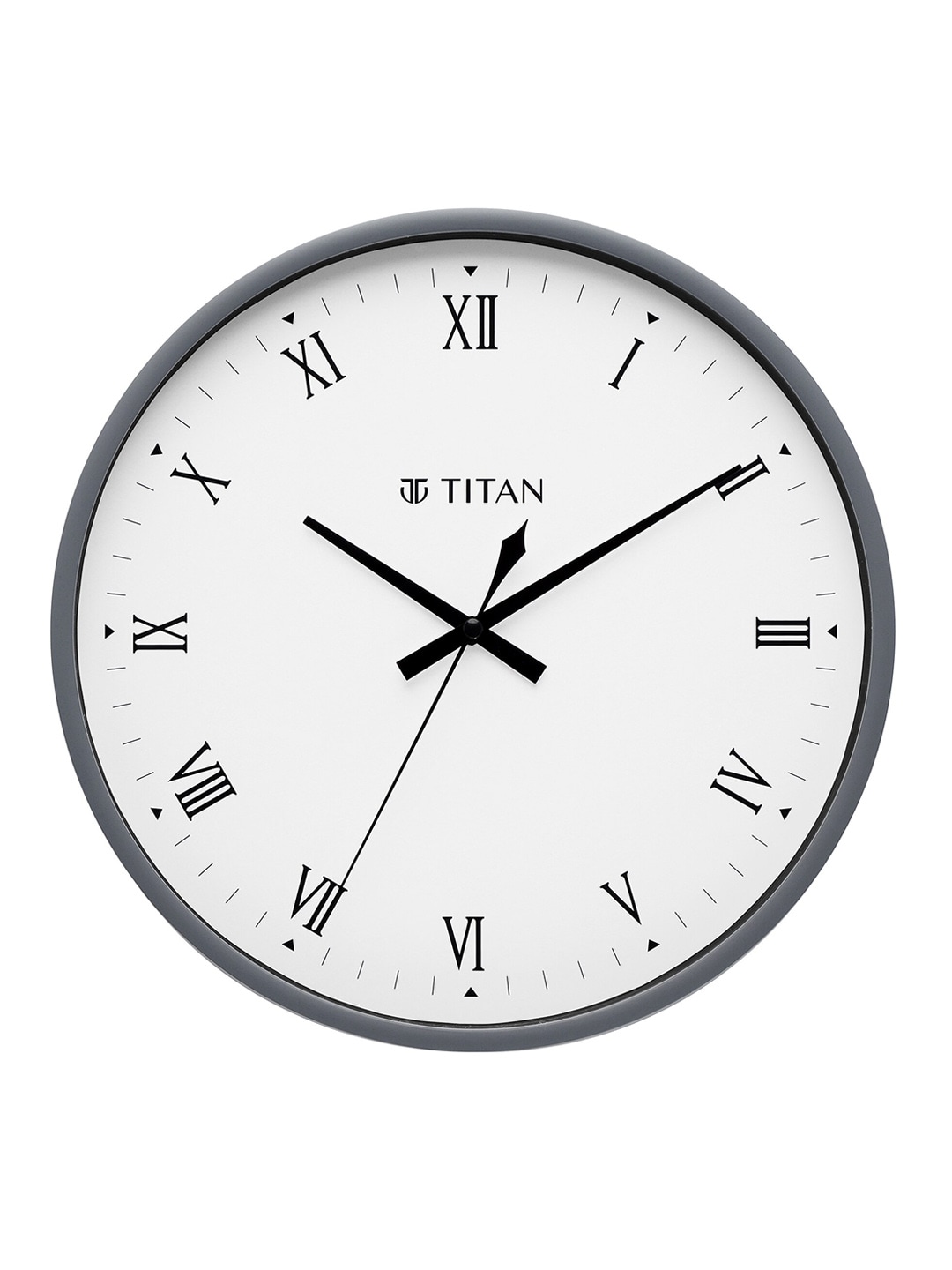 Titan Grey & White Analogue Contemporary Wall Clock Price in India