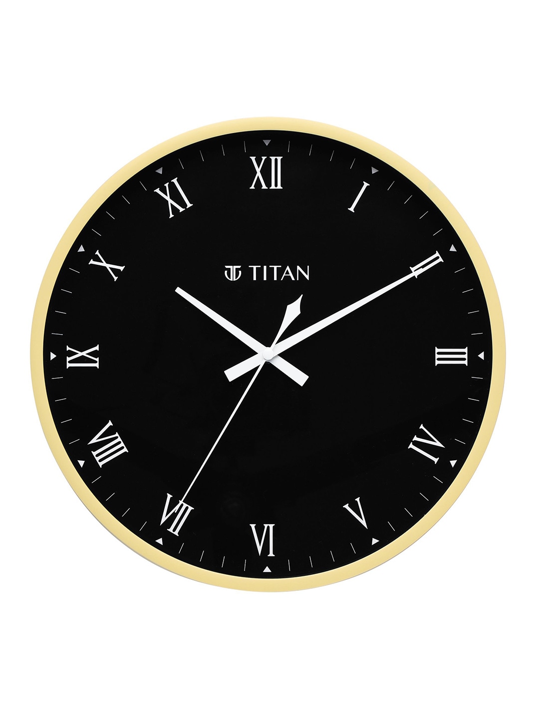 Titan Cream-Coloured & Black Contemporary Wall Clock Price in India