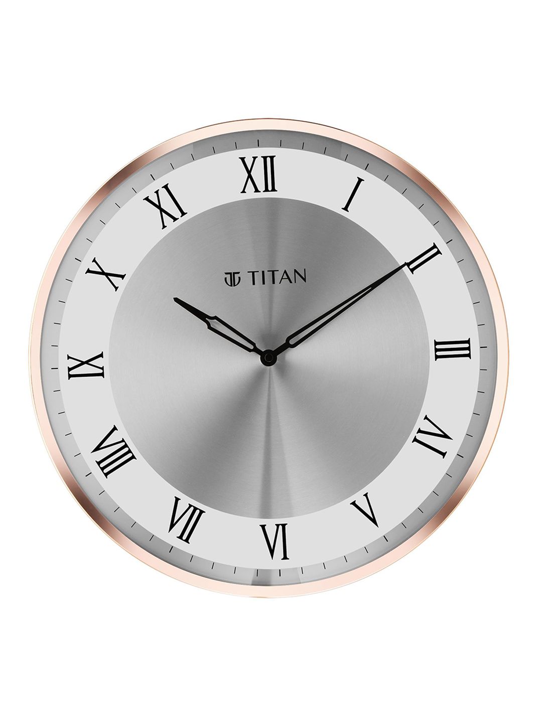 Titan Rose Gold-Toned & White Printed Contemporary 40 cm Wall Clock Price in India
