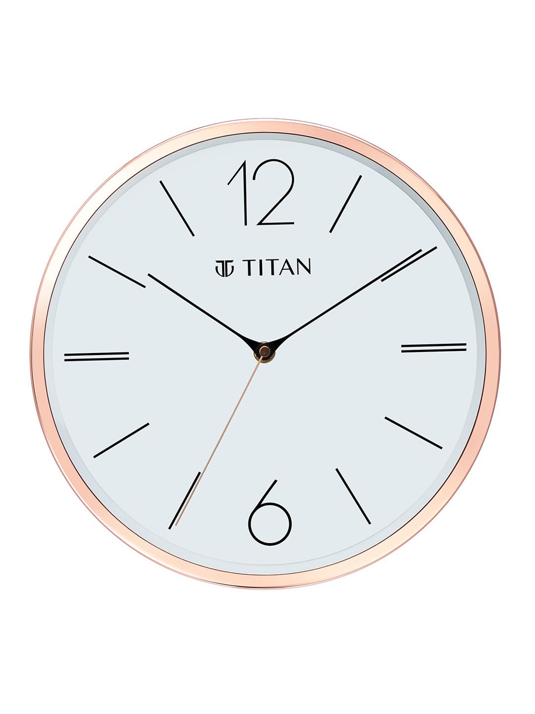Titan Rose Gold & White Printed Analogue Contemporary Wall Clock Price in India
