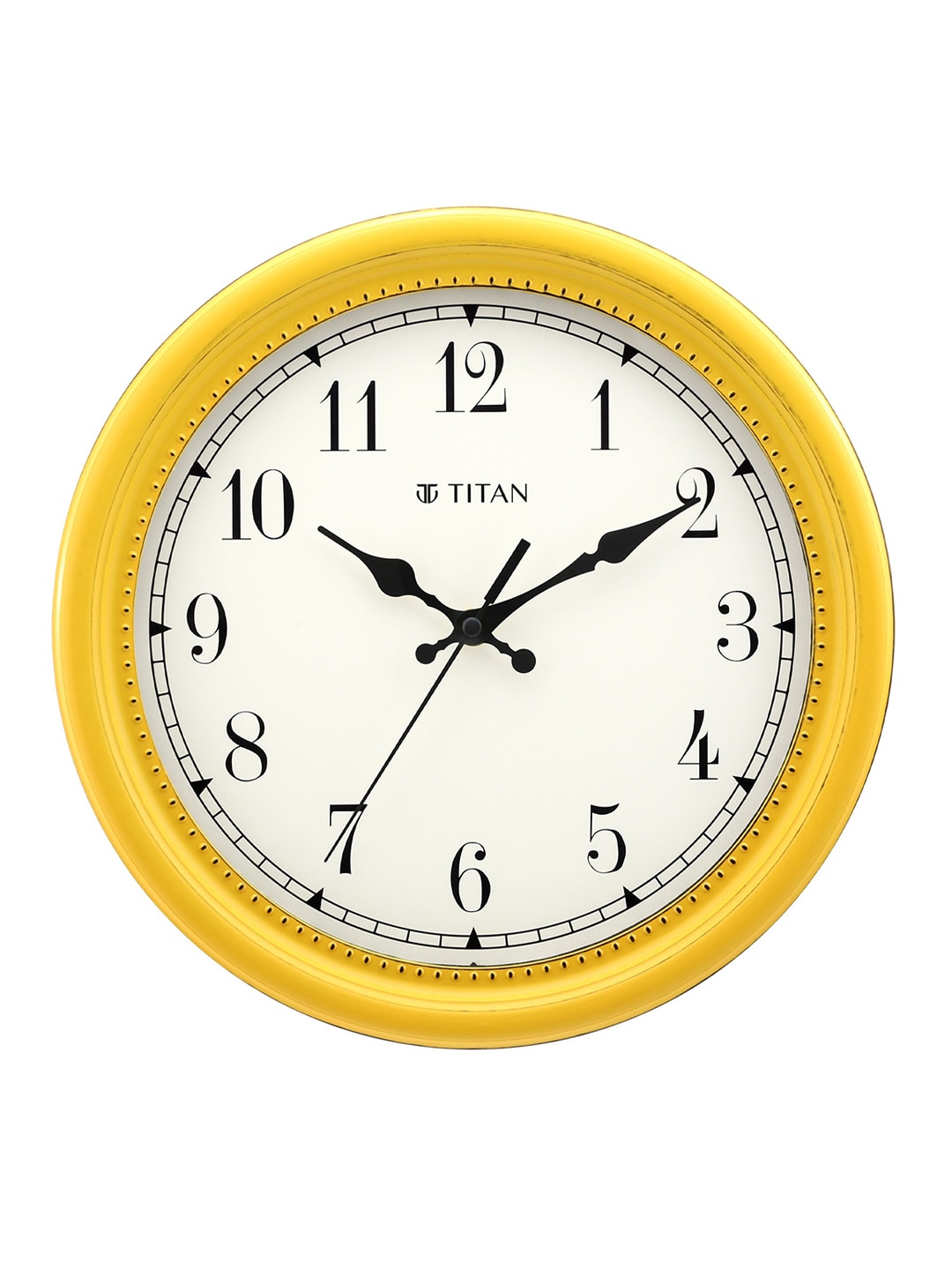 Titan Yellow & White Contemporary Wall Clock Price in India
