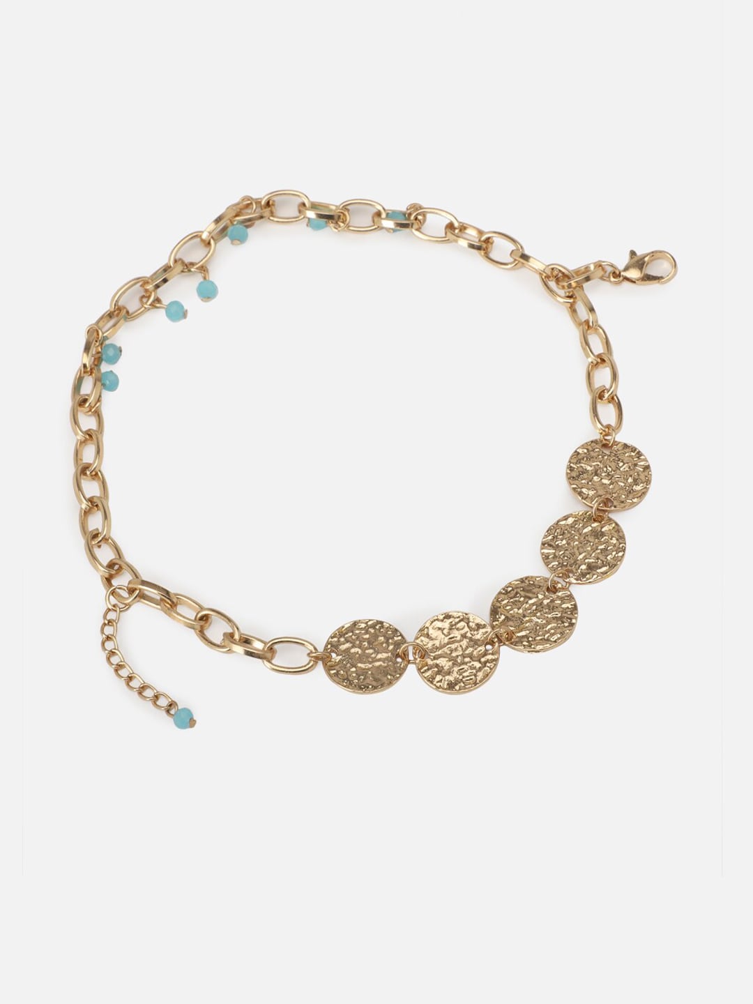 FOREVER 21 Women Gold-Toned Textured Link Bracelet Price in India