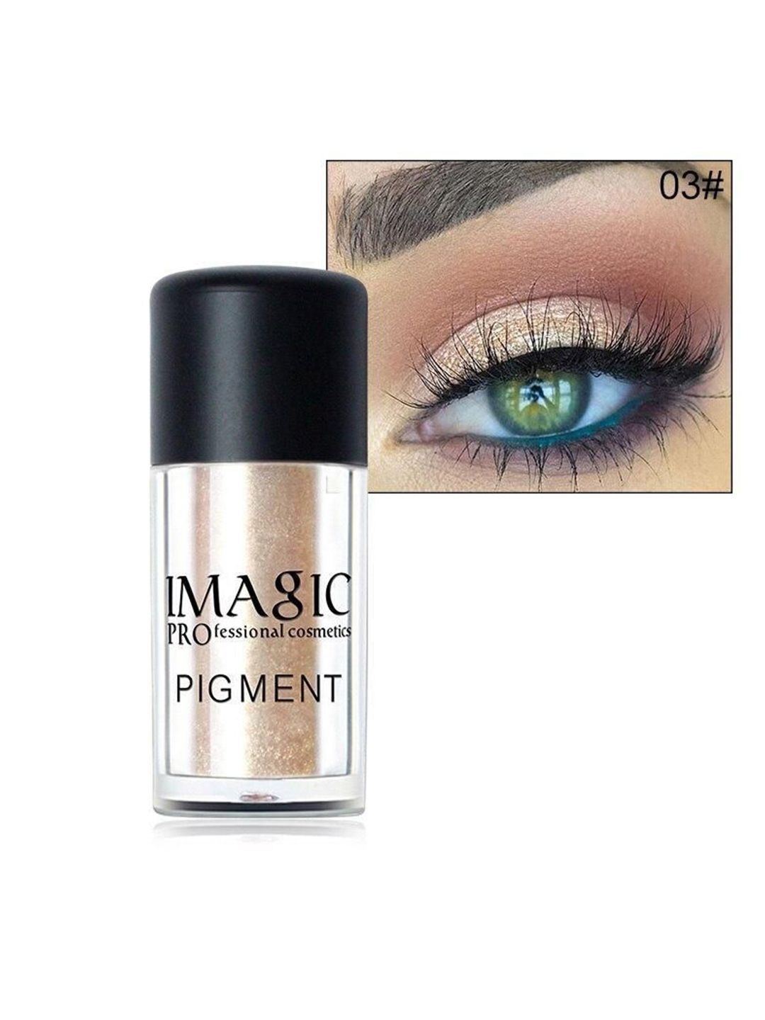IMAGIC PROfessional cosmetics Pigment Loose Powder Eyeshadow - Glisten 2g Price in India