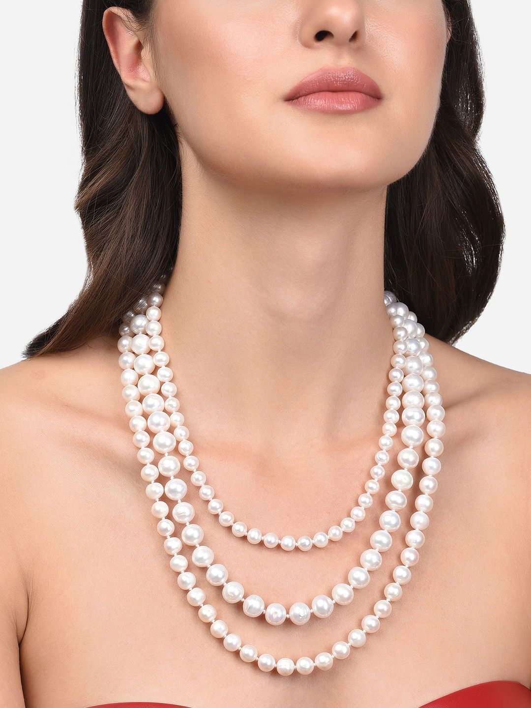 Zaveri Pearls Women White Necklace and Chains Price in India