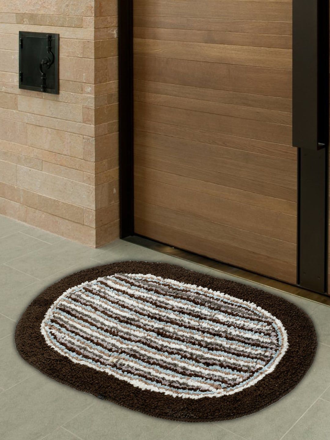 Kuber Industries Pack Of 2 Printed Cotton Anti-Skid Doormat Price in India