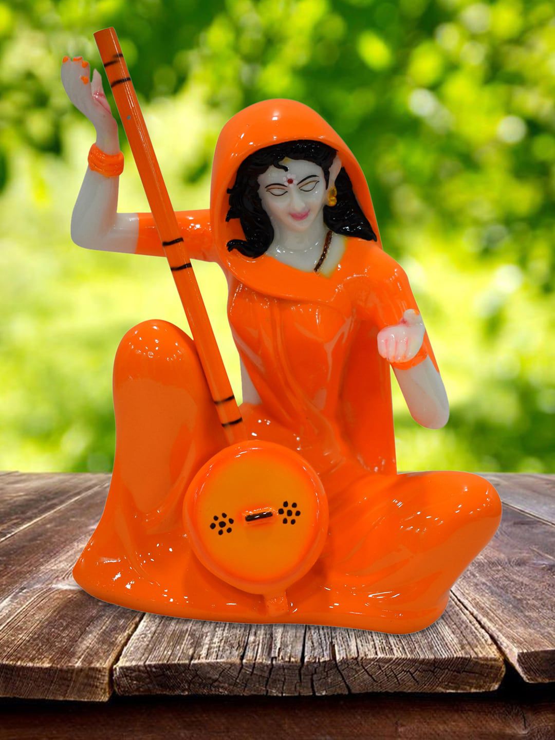 Gallery99 Orange & White Meera Handpainted Decorative Showpiece Idol Price in India