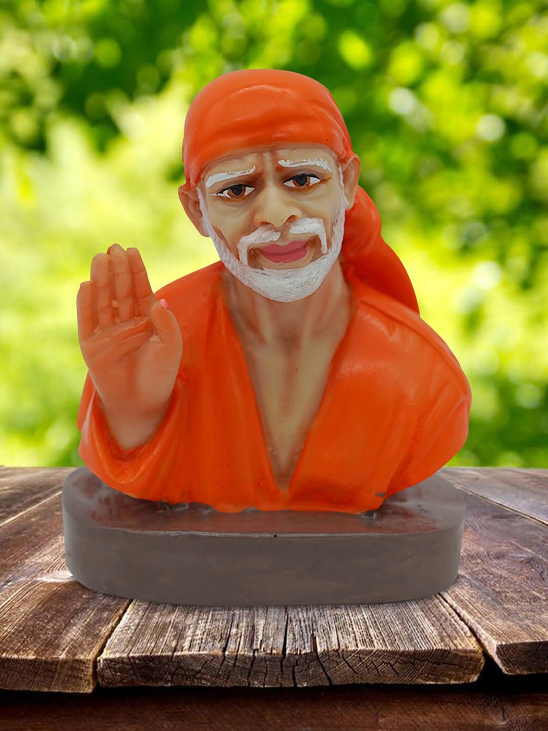 Gallery99 Orange Sai Baba Idol Statue Murti Showpiece Price in India