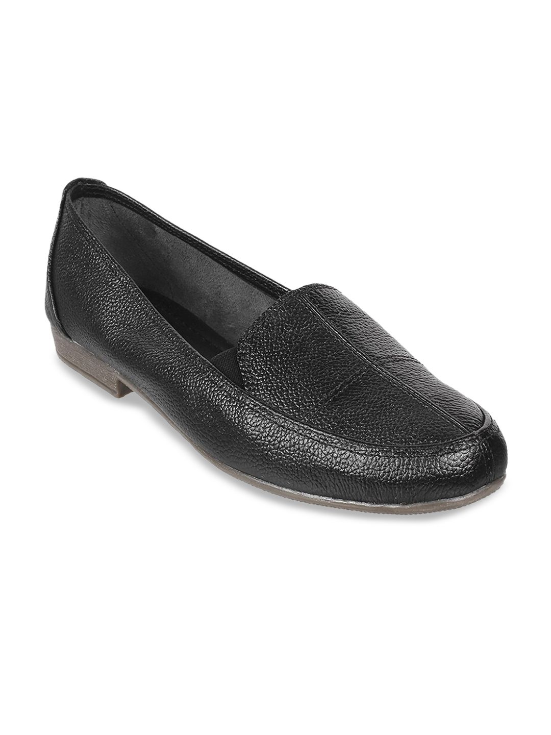 WALKWAY by Metro Women Black Textured Ballerinas Flats