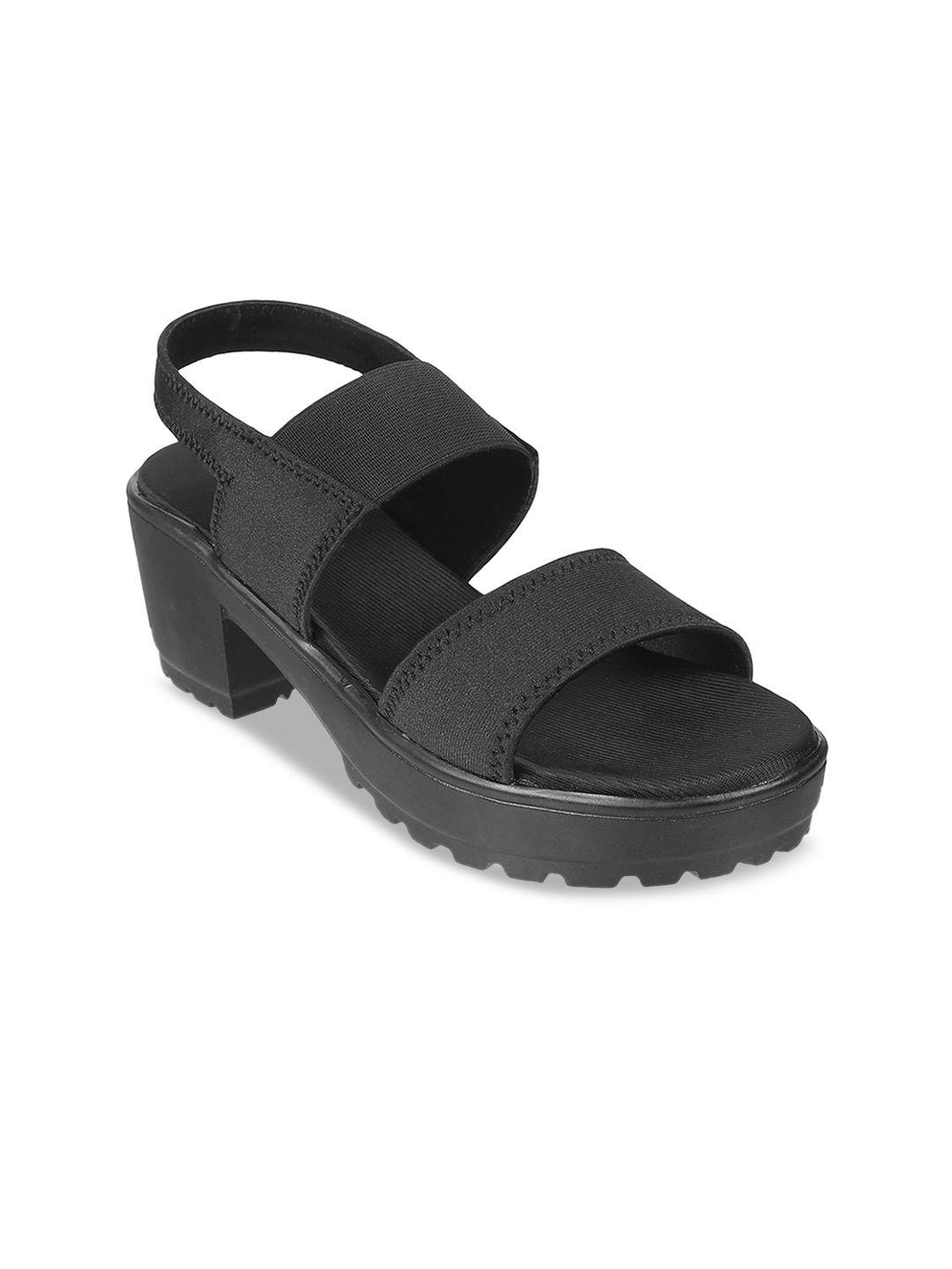 WALKWAY by Metro Black Platform Sandals Price in India