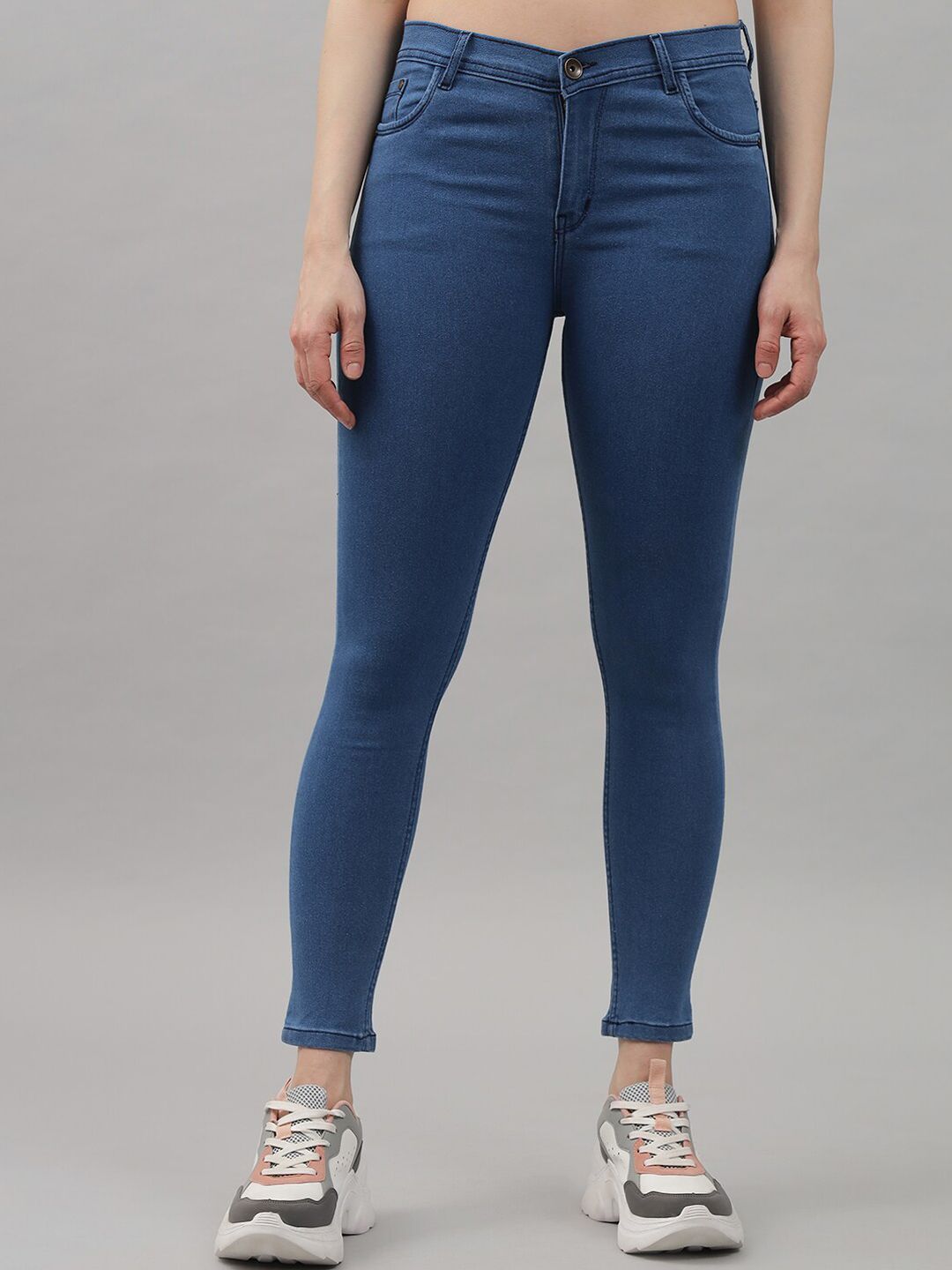 Q-rious Women Blue Slim Fit Stretchable Jeans Price in India