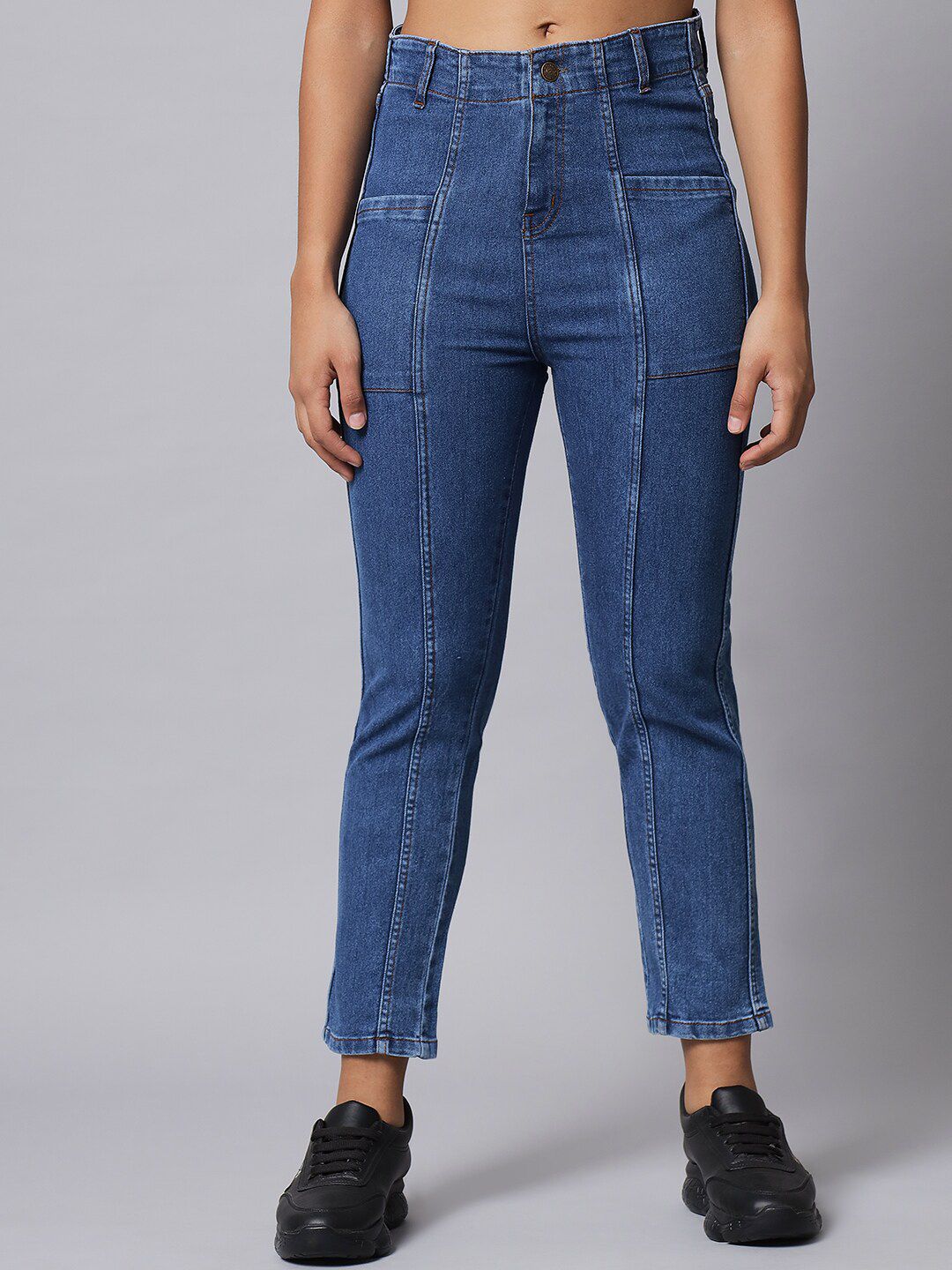 Q-rious Women Blue High-Rise Stretchable Jeans Price in India