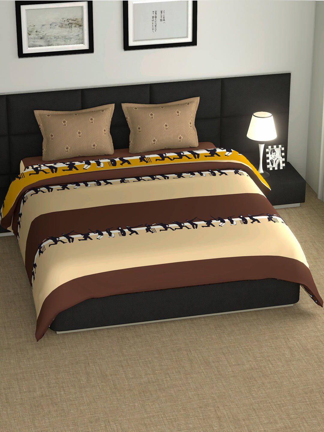 Athome by Nilkamal Grey & Brown Geometric AC Room 120 GSM Reversible Single Bed Blanket Price in India