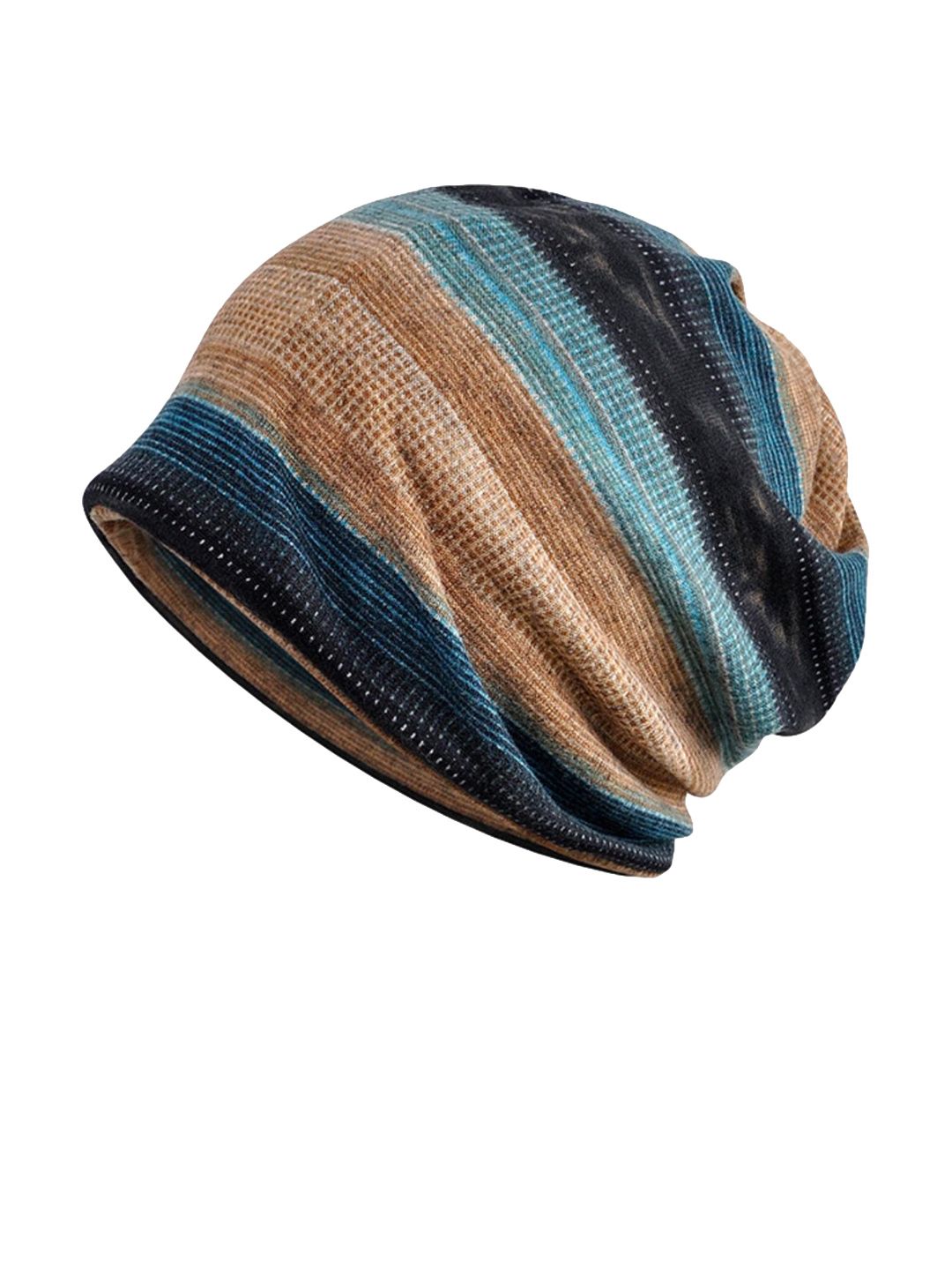 YOUSTYLO Unisex Green & Brown Printed Beanie Price in India