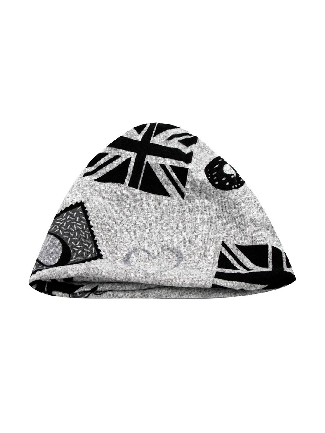 YOUSTYLO Unisex Grey Printed Beanie Price in India