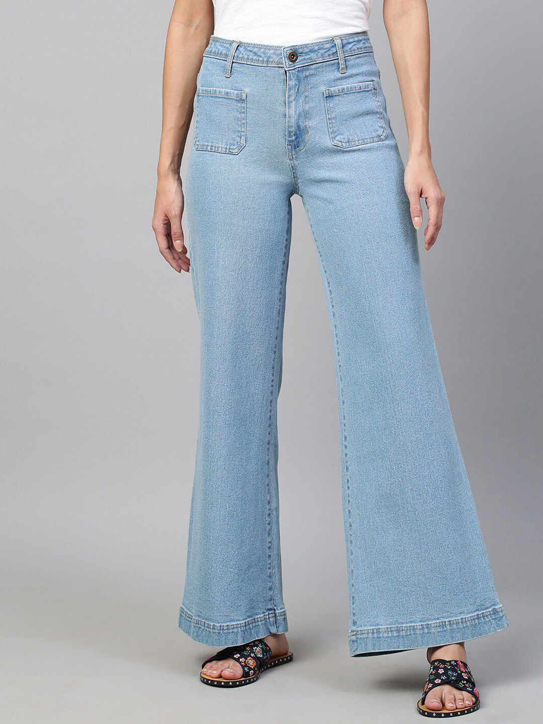 Chemistry Women Blue Mid Rise Flared Jeans
