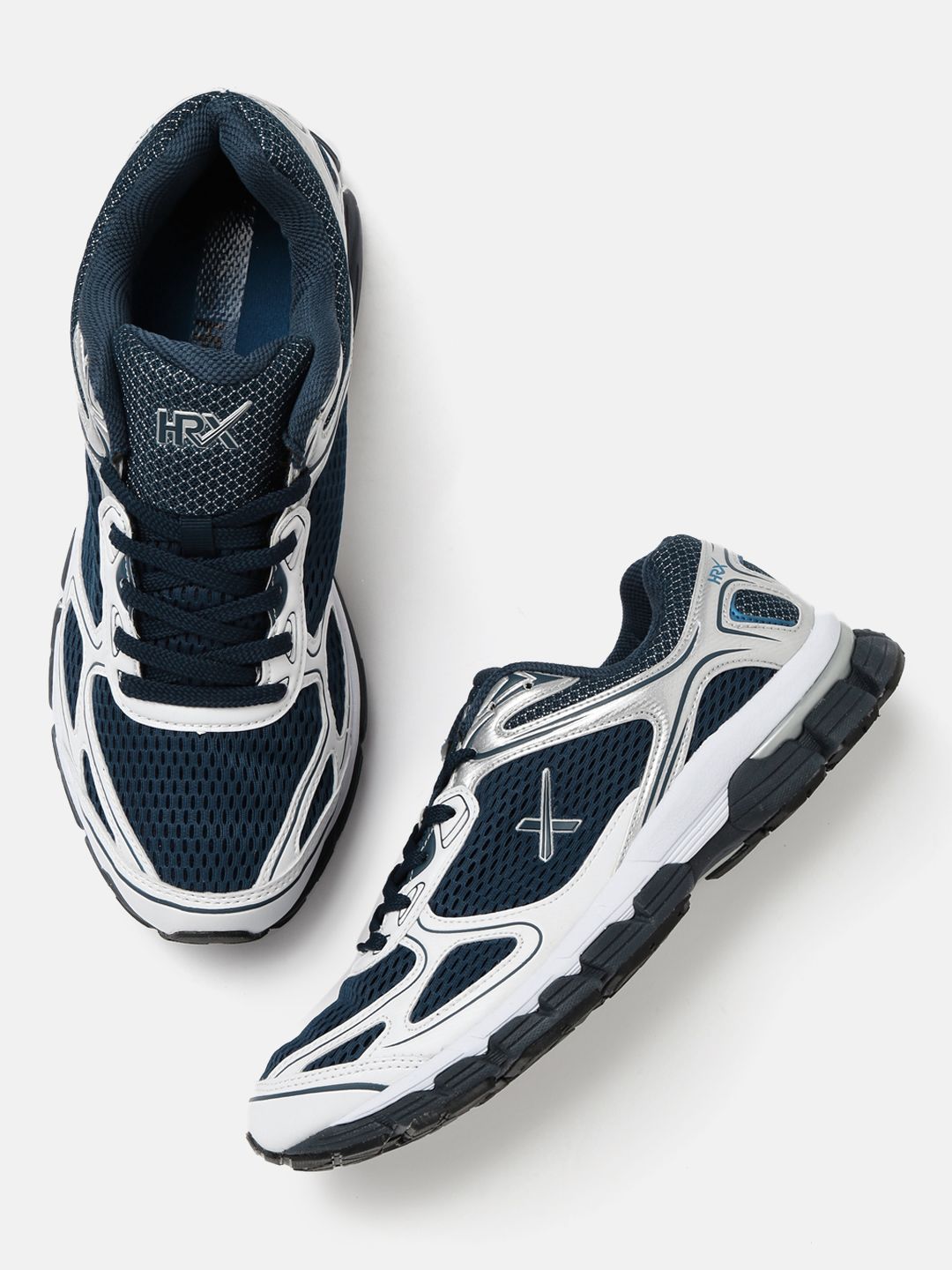 Buy HRX by Hrithik Roshan Men Navy Blue & White MJ-11023A Running