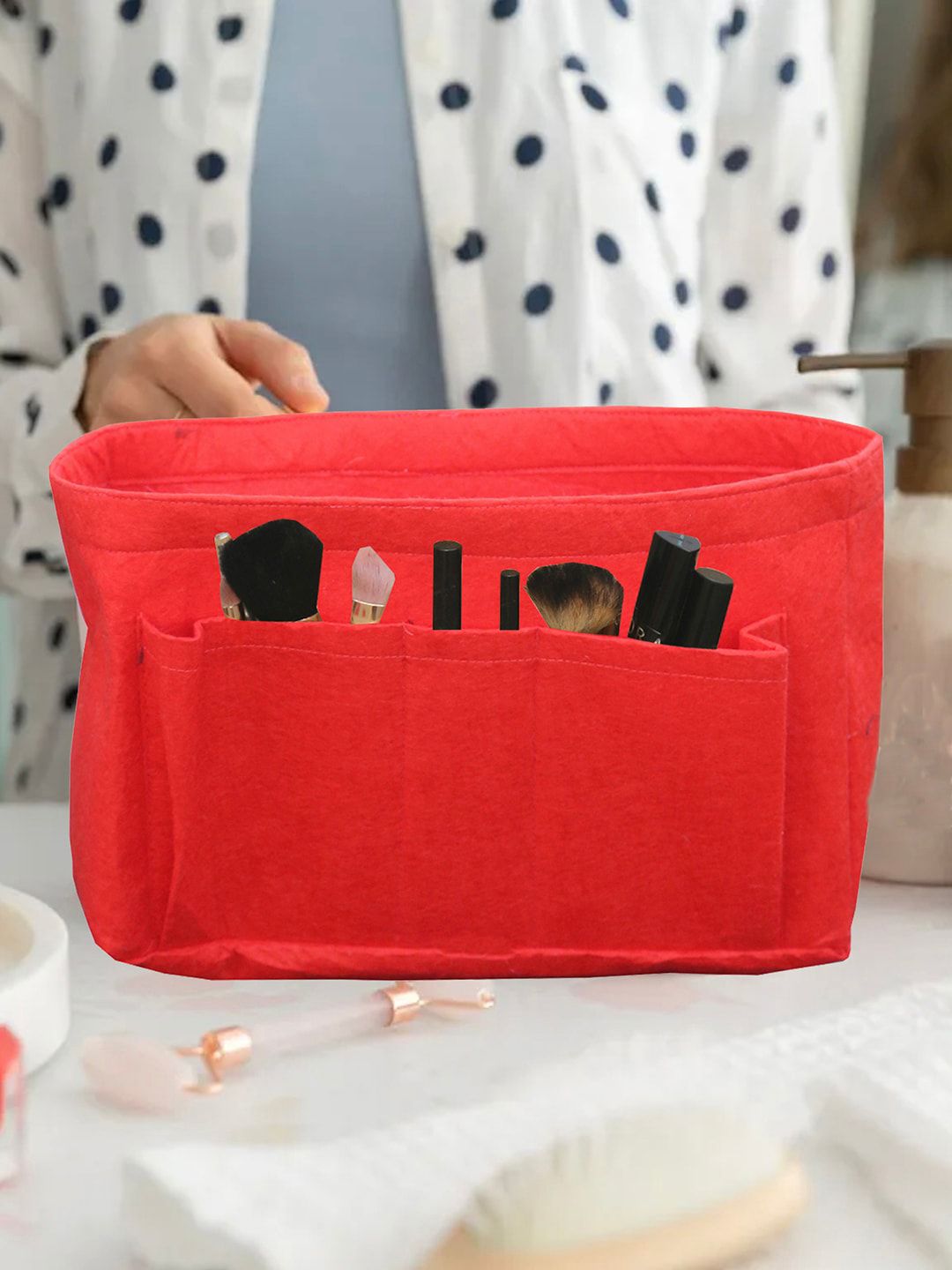 My Gift Booth  Red Solid Underpurse Organisers Price in India