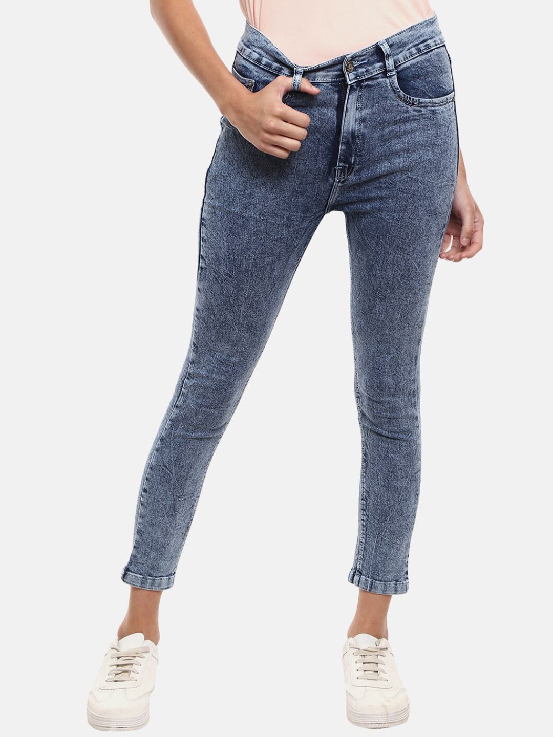 V-Mart Women Blue Classic Heavy Fade Jeans Price in India