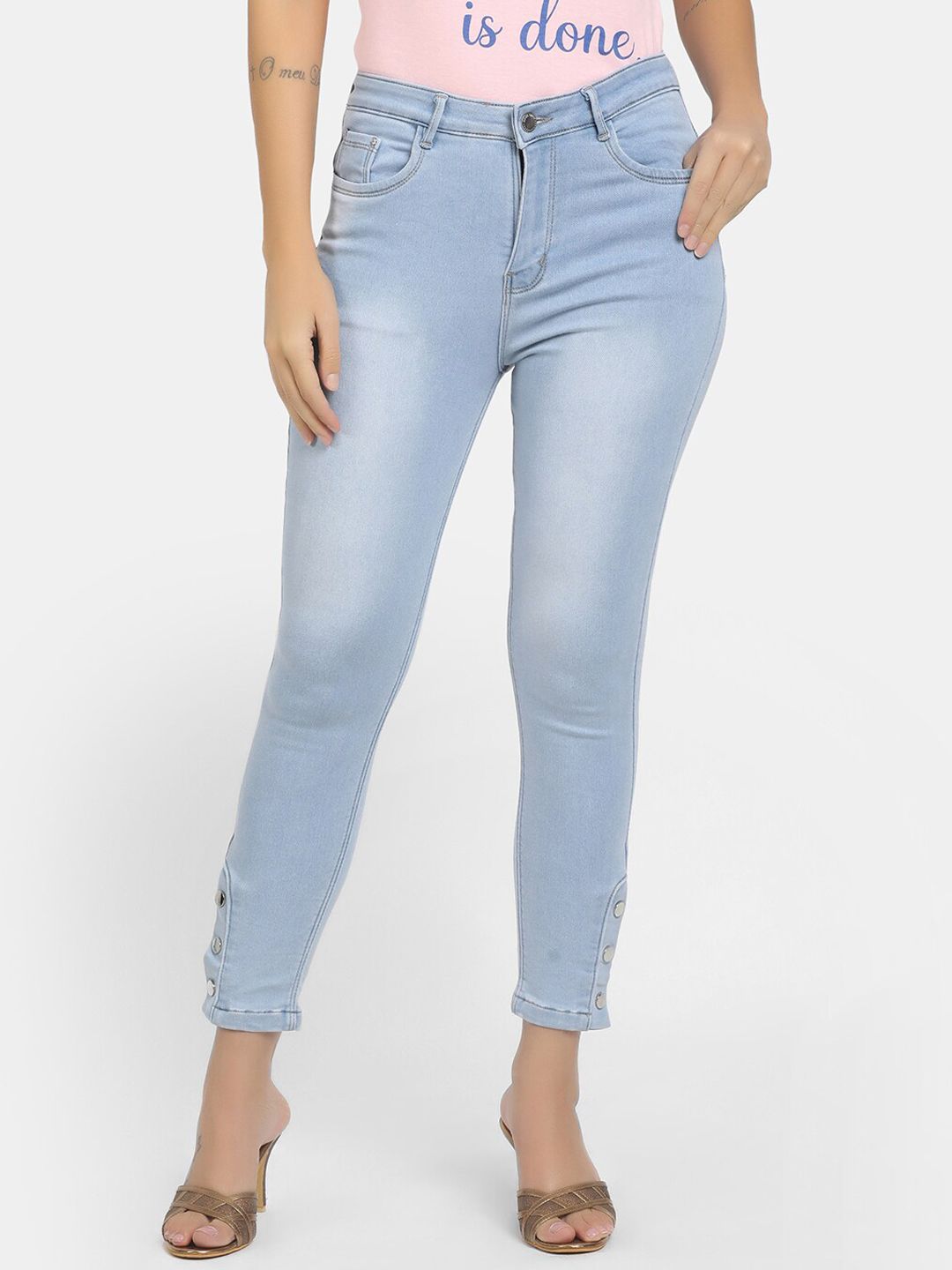 V-Mart Women Blue Classic Light Fade Jeans Price in India