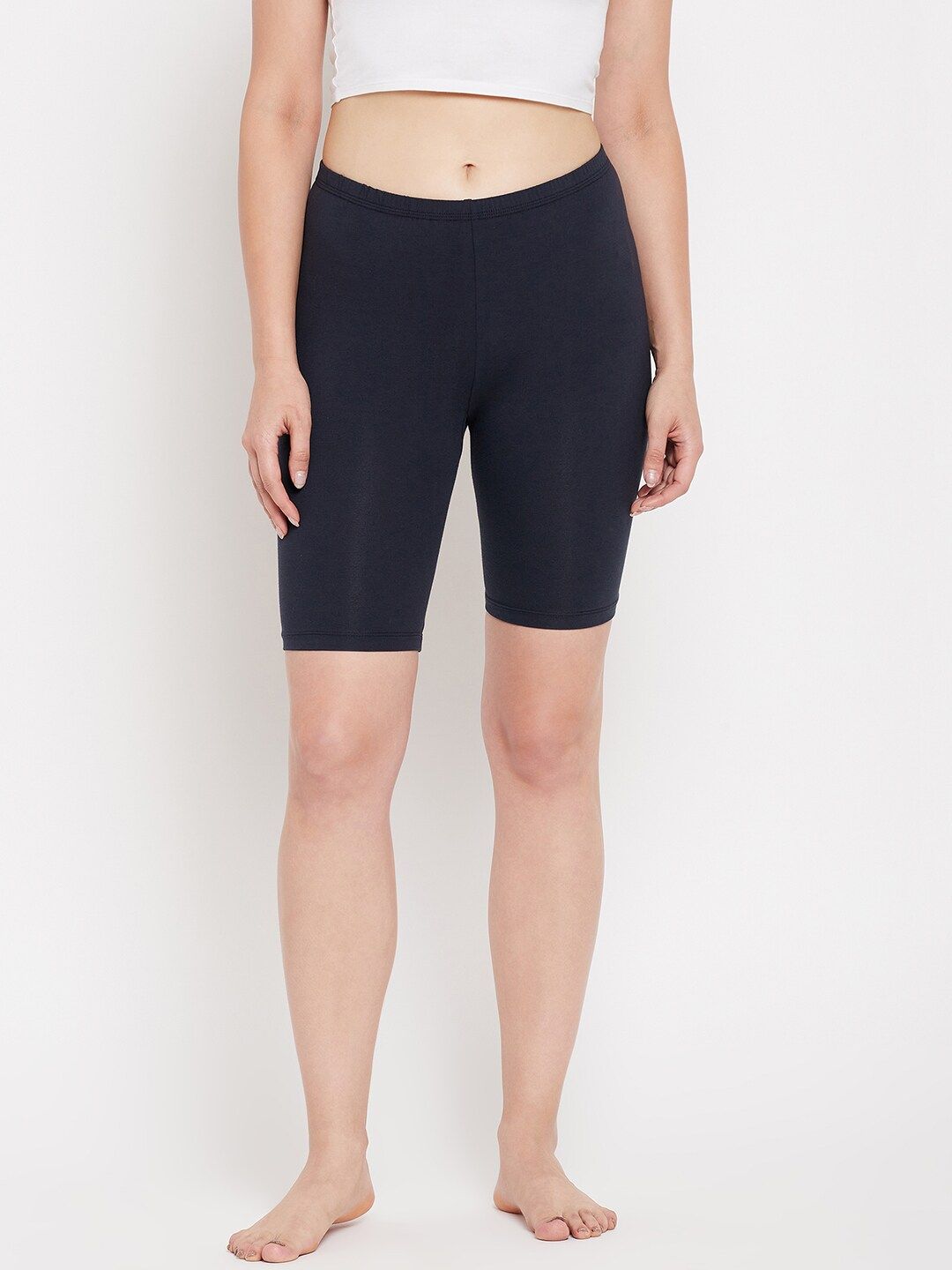 Hypernation Women Navy Blue Lounge Shorts Price in India