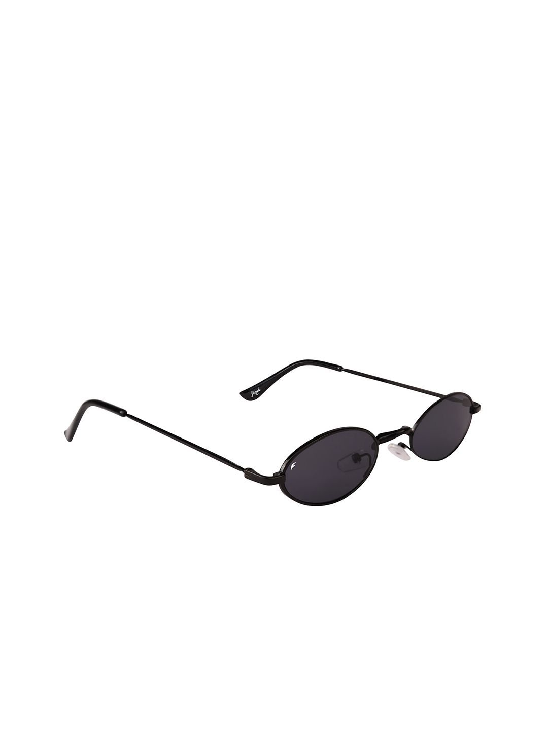 Floyd Unisex Black Lens & Gold-Toned Oval Sunglasses with UV Protected Lens Price in India