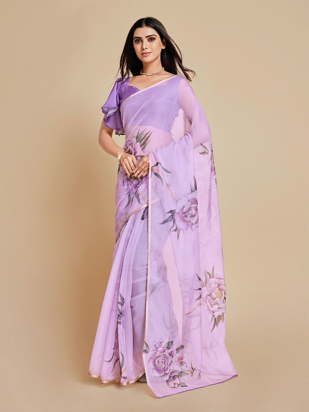 Sangria Women Purple Sarees