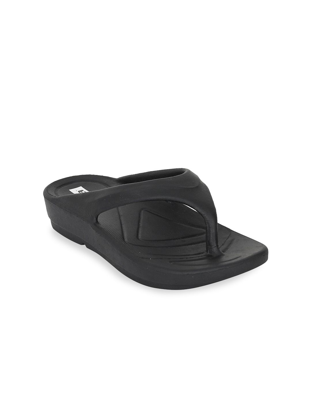 Zyla Women Black Rubber Slip-On Price in India