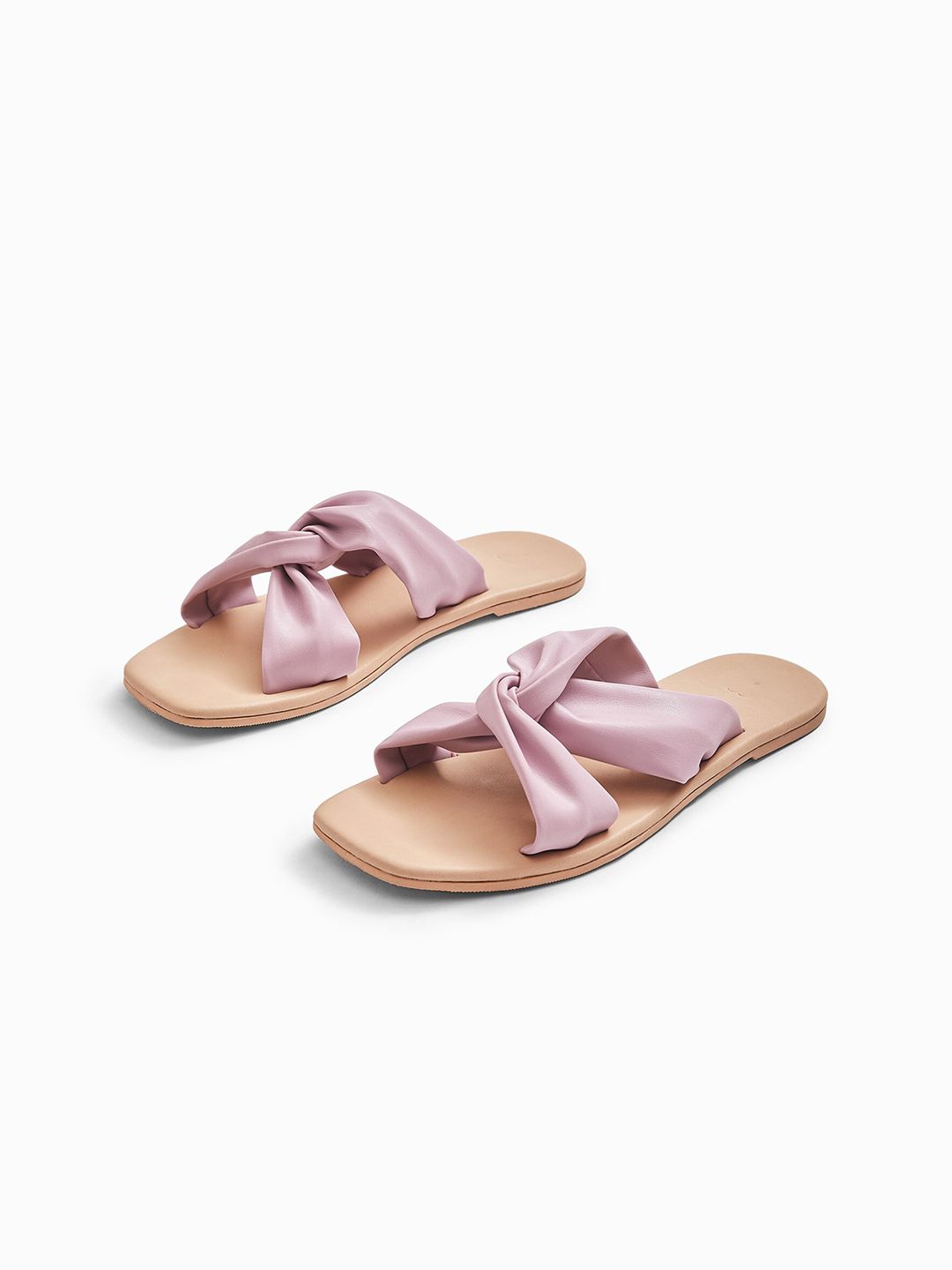 The Label Life Women Purple Open Toe Flats with Bows Price in India