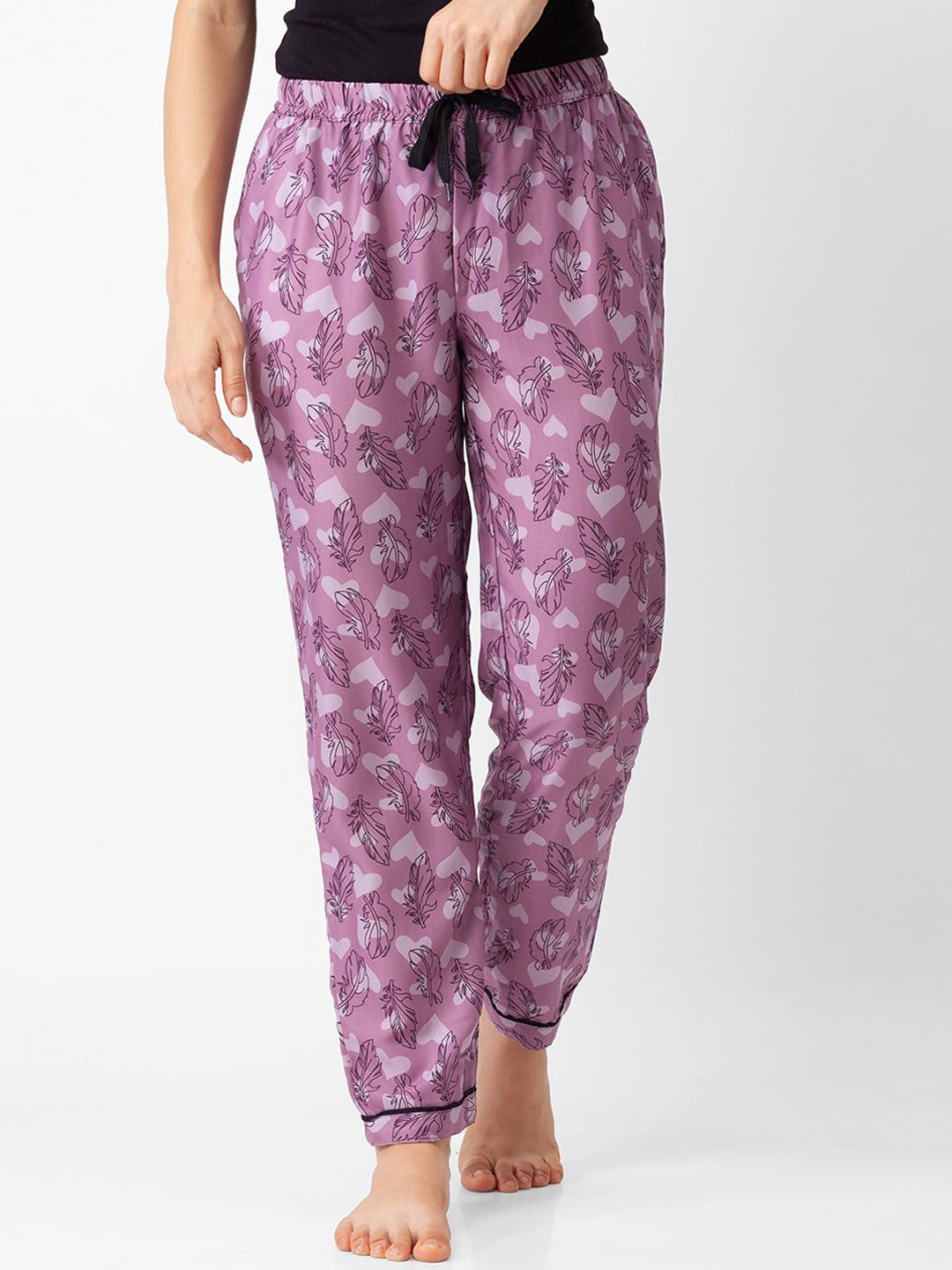 FashionRack Pink Printed Lounge Pants Price in India