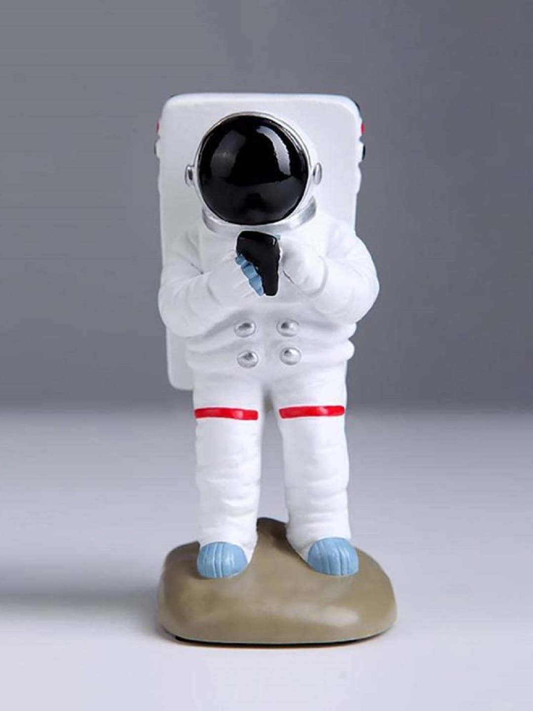 Awestuffs White & Red Astronaut Mobile Phone Stand Showpieces Price in India