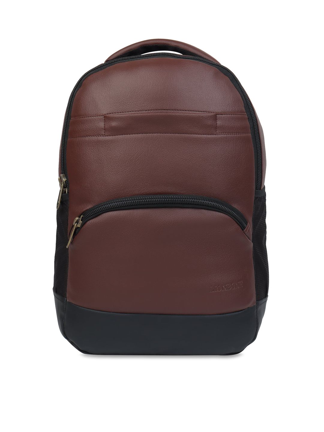 LIONBONE Unisex Brown & Black Backpack Price in India