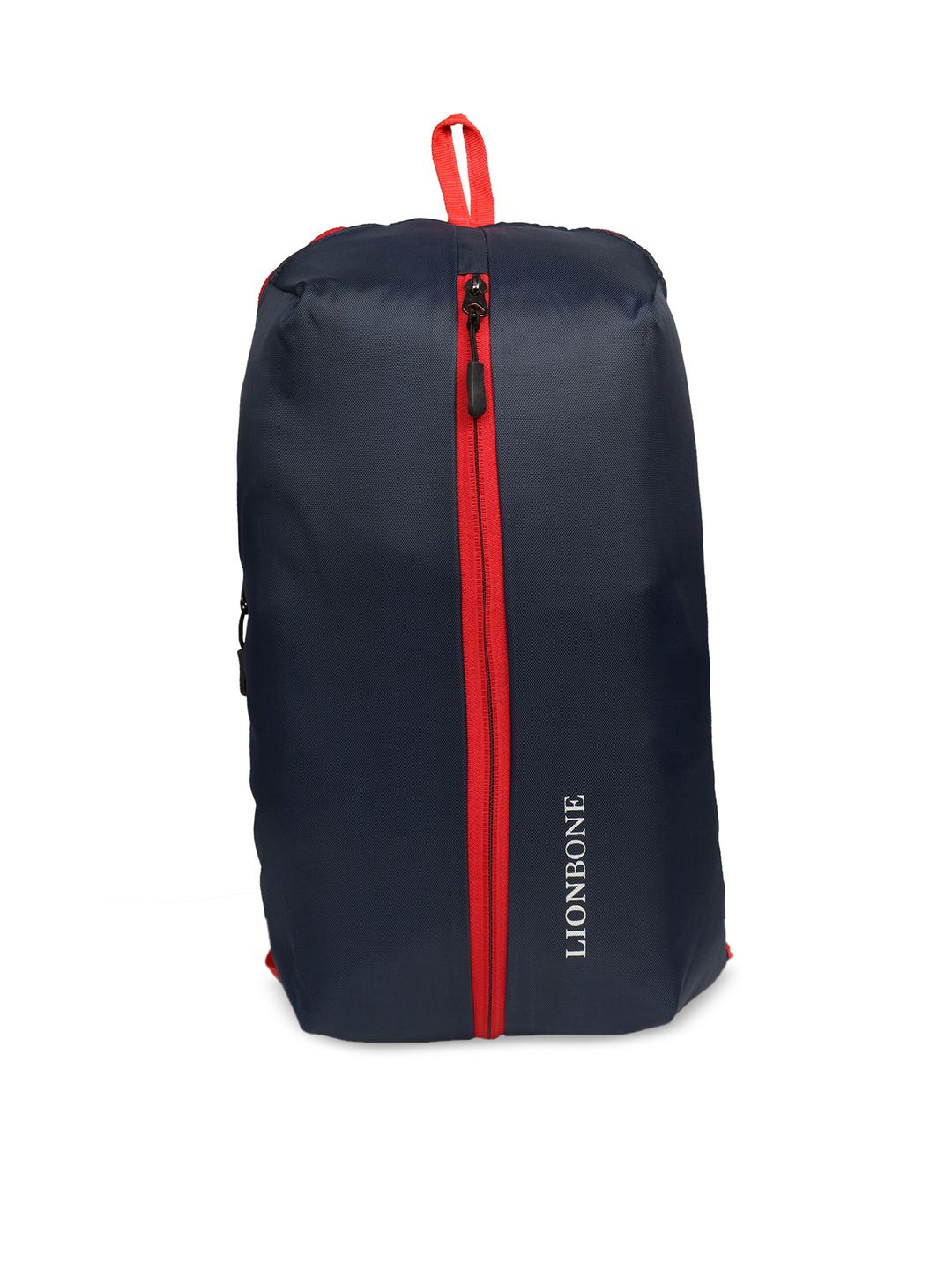 LIONBONE Unisex Navy Blue & Red Colourblocked Backpack Price in India