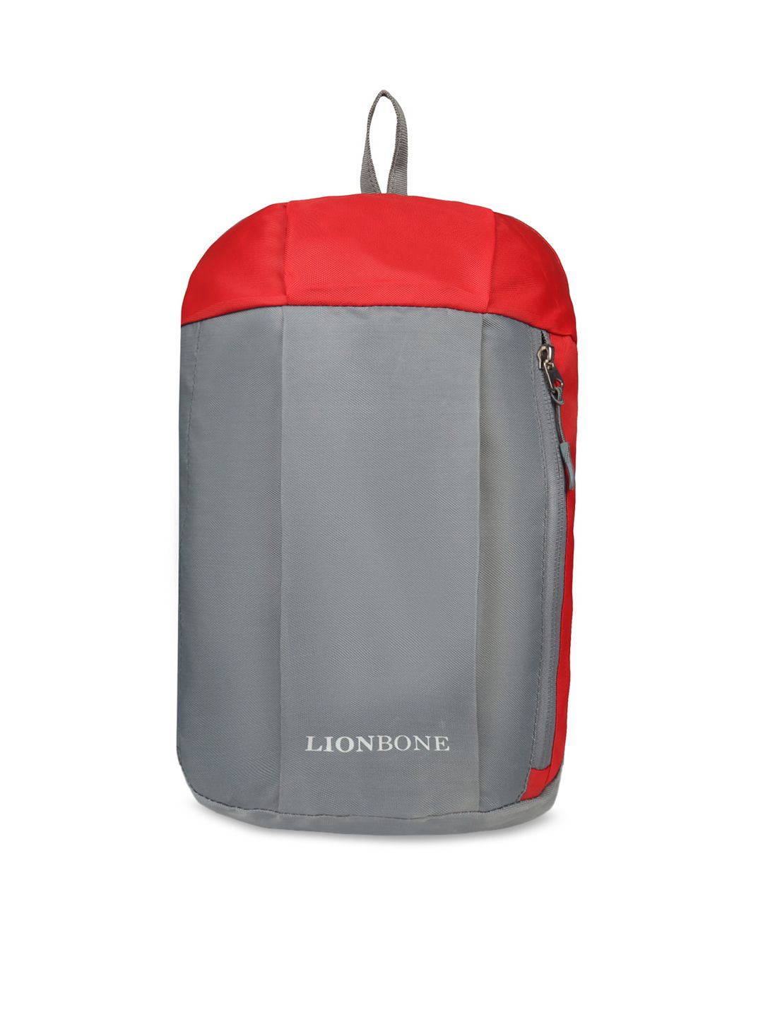 LIONBONE Unisex Grey & Red Colourblocked Backpack Price in India