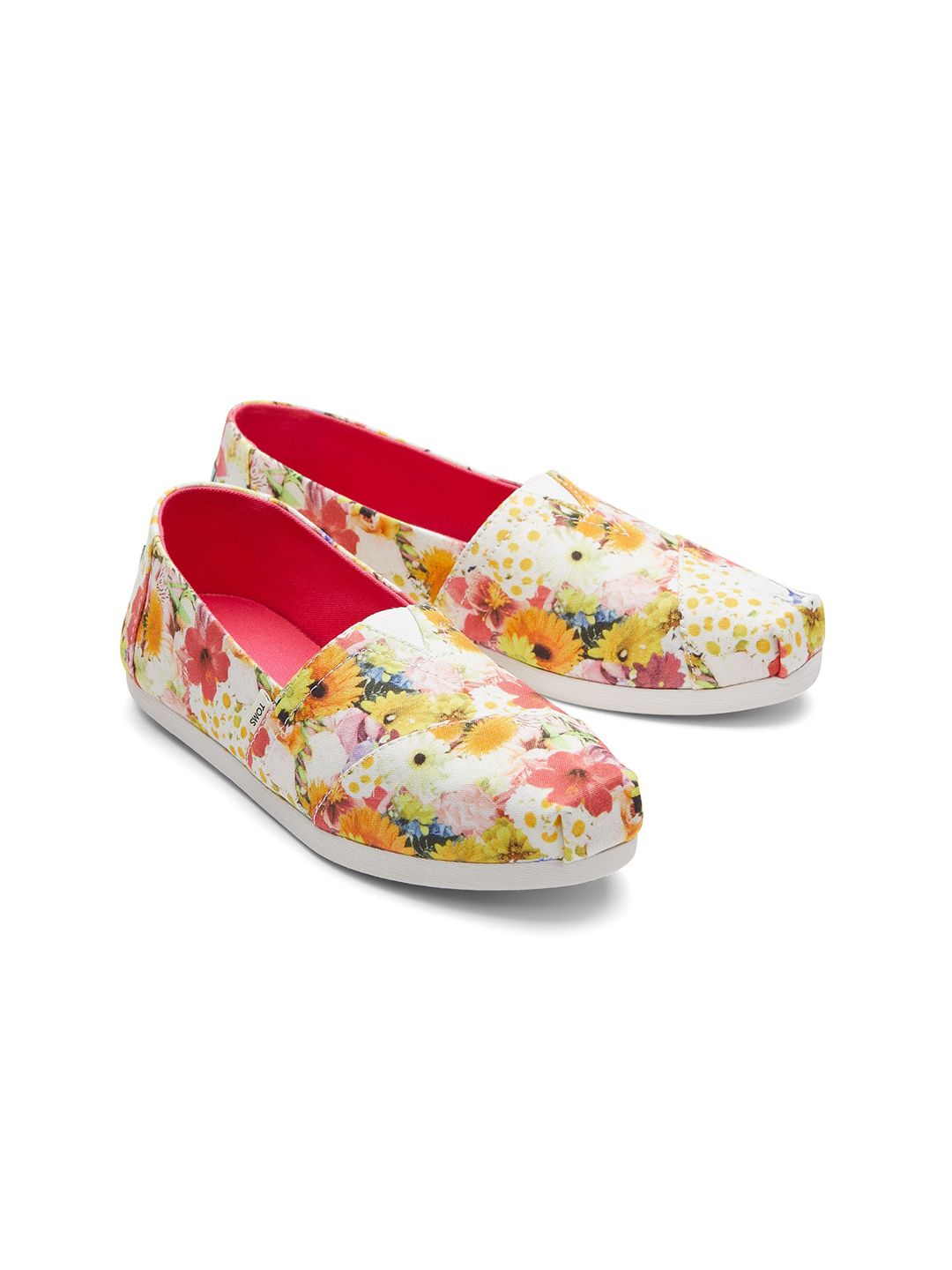 TOMS Women White Printed Floral Alpargata Loafers Price in India