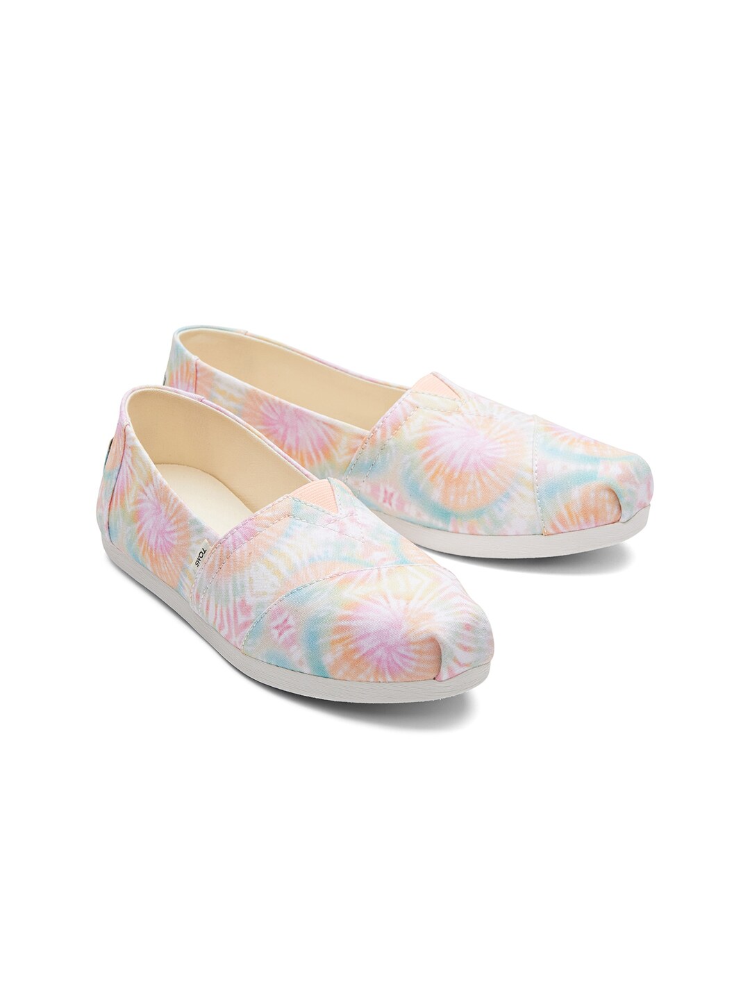 TOMS Women Pink Printed Alpargata Tie & Dye Canvas Slip-On Sneakers Price in India