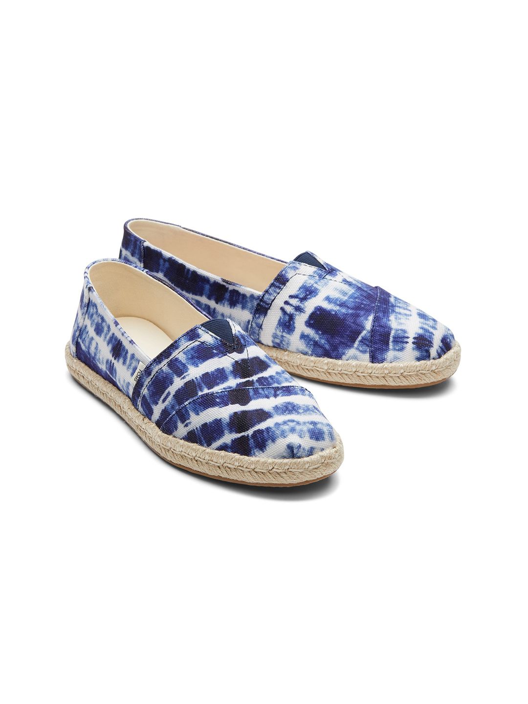 TOMS Women Blue Batik Printed Alpargata Canvas Rope Espadrilles Price in India