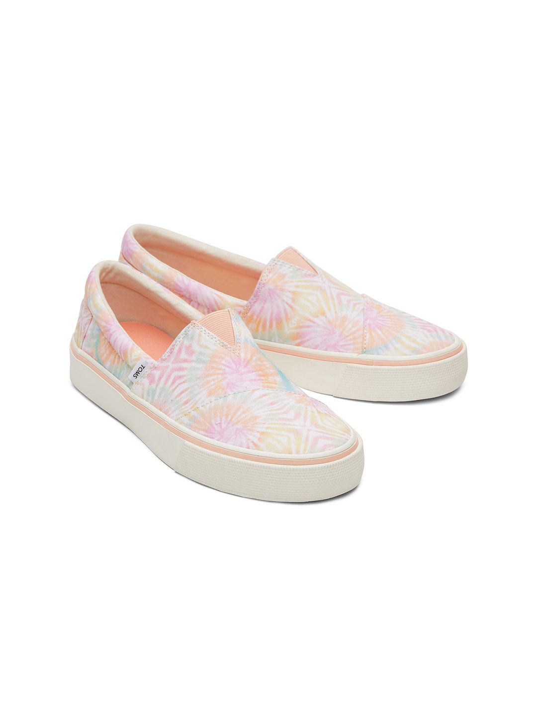 TOMS Women Pink Alpargata Tie & Dye Canvas Loafers Price in India