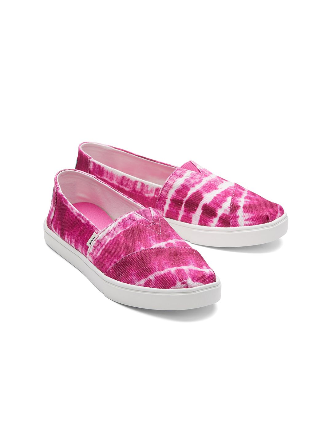 TOMS Women Pink Printed Alpargata Batik Canvas Slip-On Sneakers Price in India